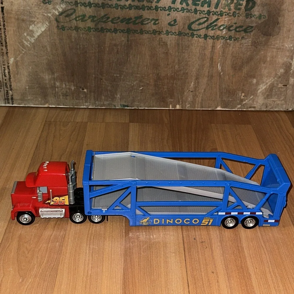 6 Lot Disney Pixar Cars Lightning McQueen Mack Truck Car Hauler Rust-eze Semi